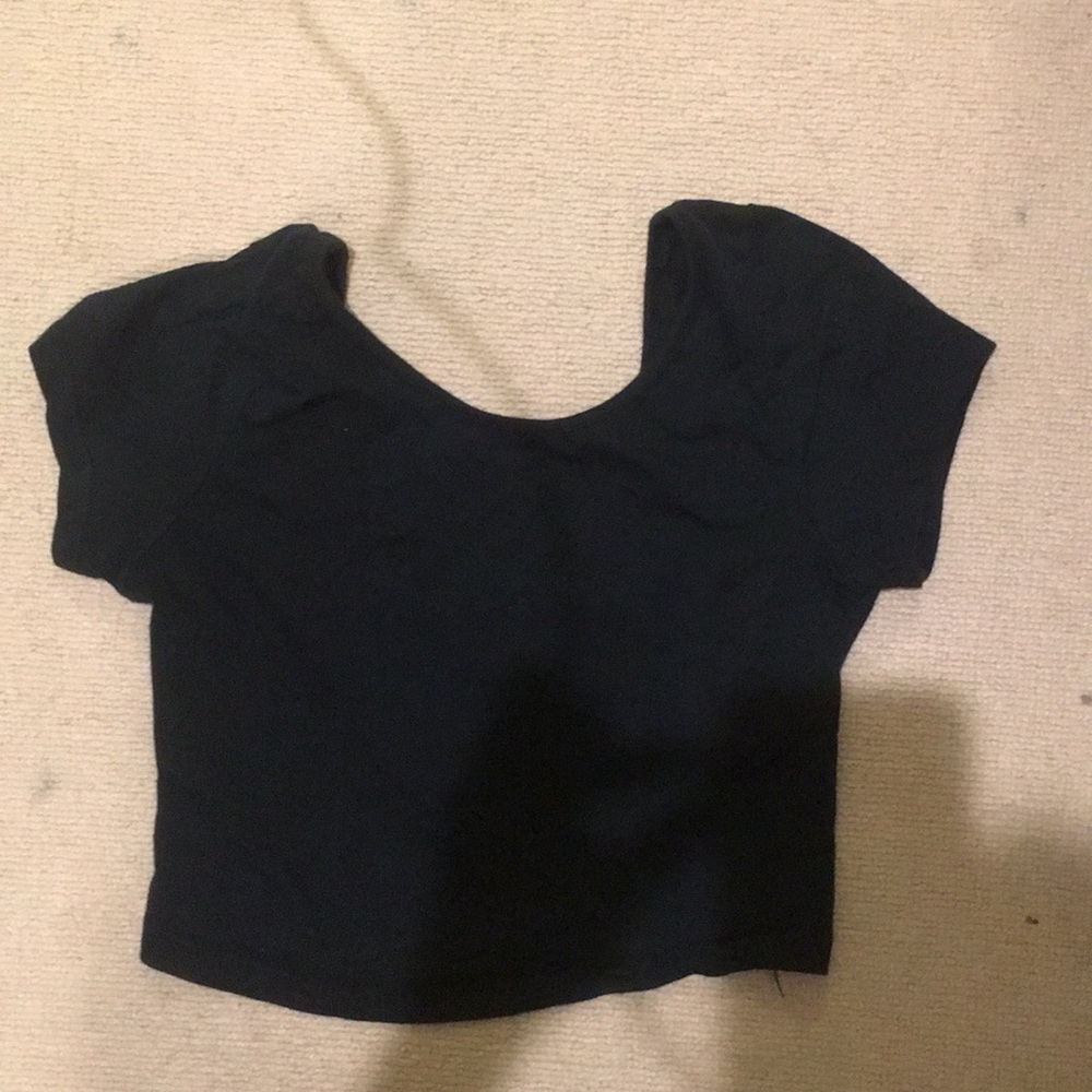 tight black brandy melville crop top